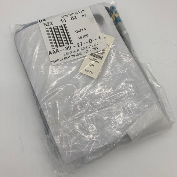 NWT Talbots Indigo Blue Leather Wristlet - Picture 2 of 7